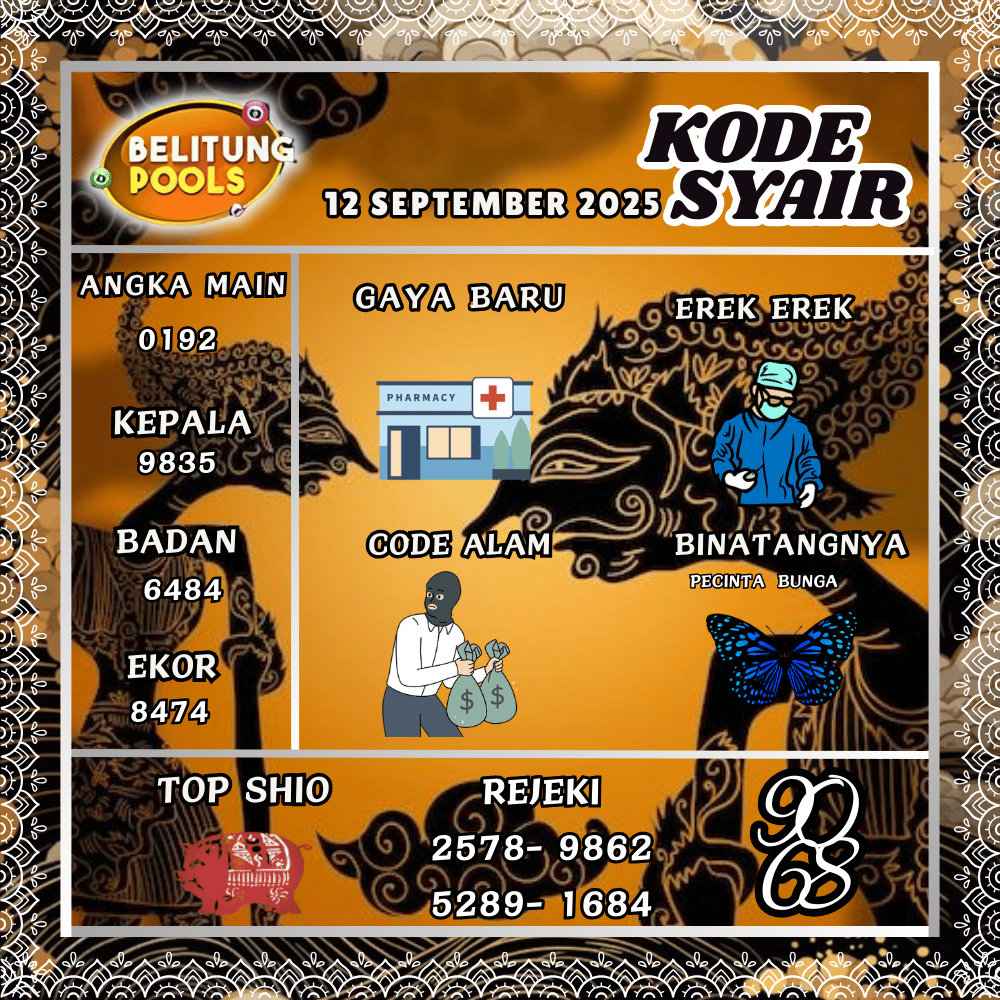 Kode Syair Belitung Pools - September  Pools 
