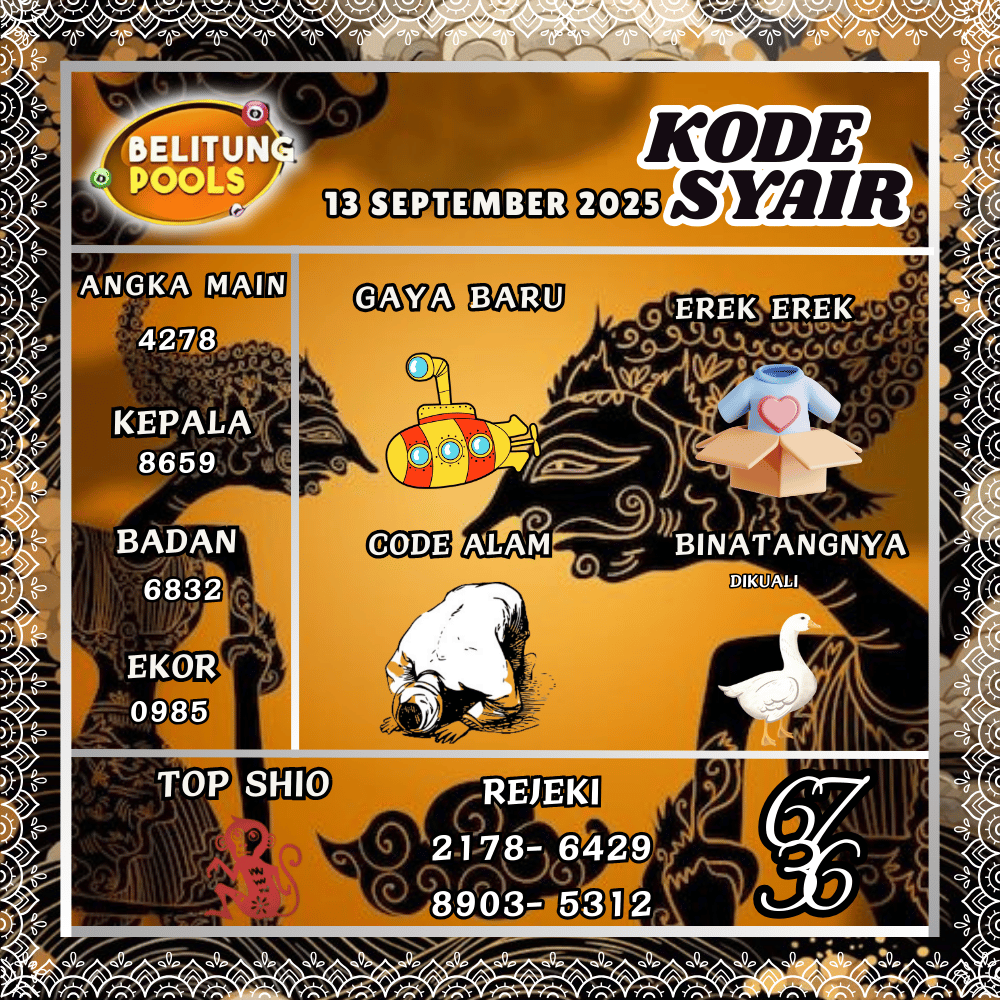 Kode Syair Belitung Pools - September  Pools 
