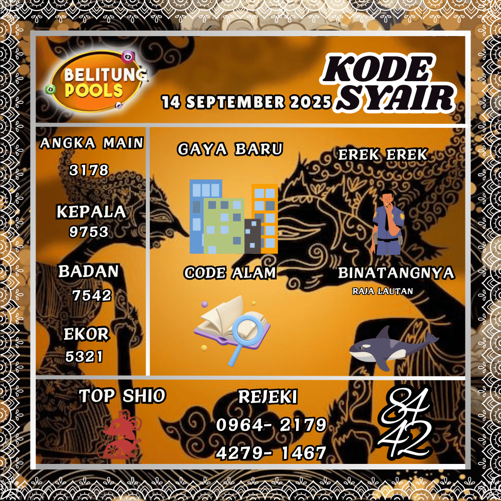 Kode Syair Belitung Pools - September  Pools 
