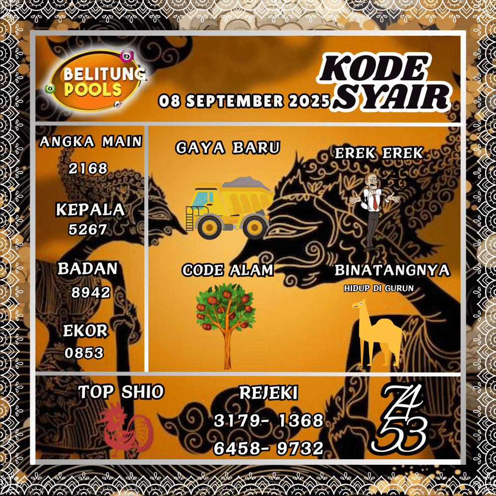 Kode Syair Belitung Pools - September  Pools 
